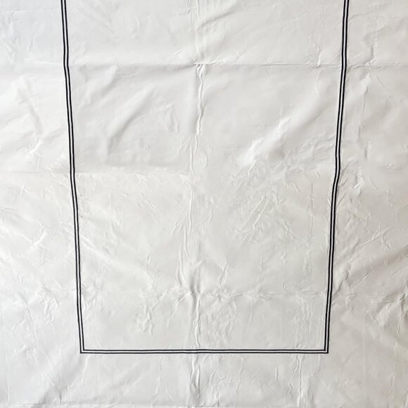 FRETTE Duvet Cover TWIN Size PERFECT Made in Italy Embroidered Borders - Picture 5 of 11